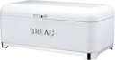 KitchenCraft LOVELLO LOVBBWHT Textured Bread Bin, 42 x 22 x 18 cm, White