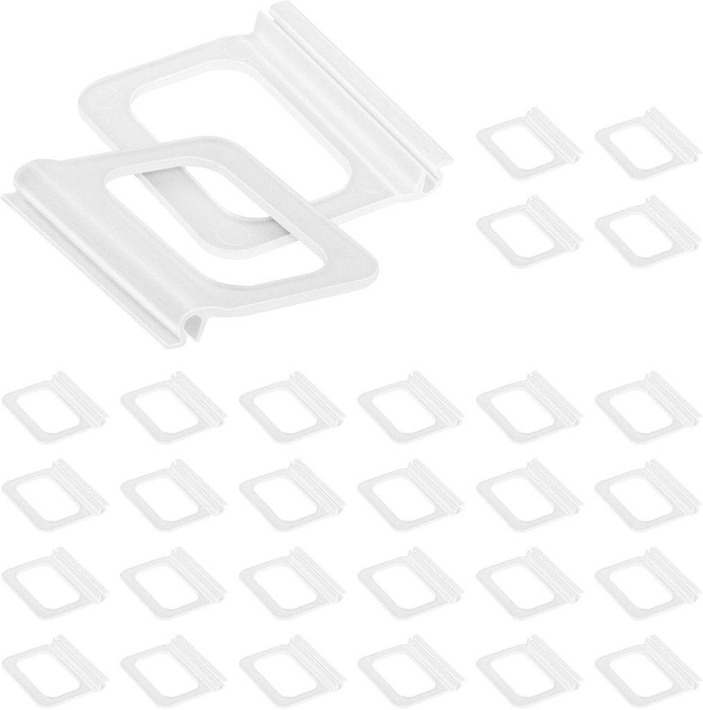 30 Pcs Window Screen Pull Tabs, Universal Hollow Spine Channel Lift Tabs, Plastic Frosted Window Screen Tabs Pulls Replacement (Tough and Not Easy to Deform)