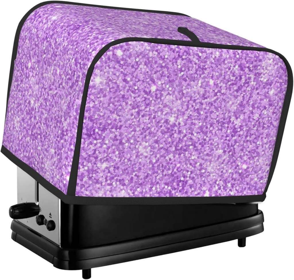Oven Cover Kitchen Bread Machine Protector,2 Slice Toaster Cover For Home,Kitchen Small Appliance-Lilac Glittering