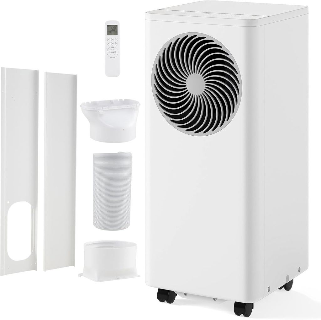 ARLIME 8200 BTU Portable Air Conditioner for Room up to 350 Sq.Ft, 3-in-1 Stand up AC Unit w/Dehumidifier, Fan, Sleep Modes, 24H Timer and Remote Control, Window Installation Kit Included (8200 BTU)