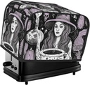 Magic Witch Witchcraft Bohemian Drawing 2 Slice Toaster Covers Dustproof Splash-Proof Bread Machine Cover Fingerprint Protectors Small Washable Kitchen Appliance Cover Universal Size