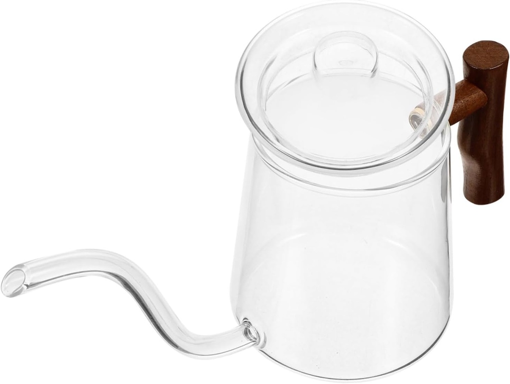 Handheld Narrow Spout Coffee Kettle Glass for Home Brewing for Coffee Tea Enthusiasts Portable Design for Family Use