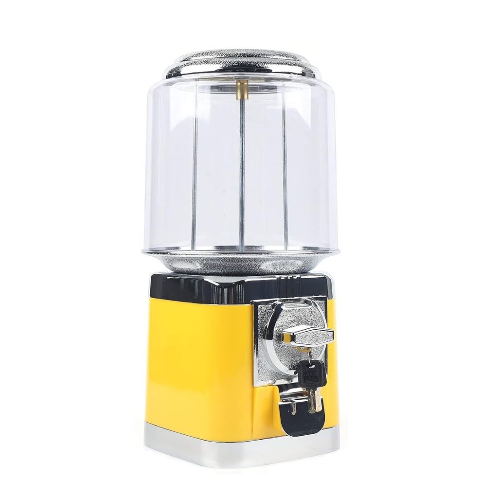 Blue/Yellow Supply Automatic Candy Machine, Toy Vending Machine, Household and Commercial Egg Machine. Empty Machine Without Candy for Shopping Malls, Game Halls, Movie Theaters (Yellow)