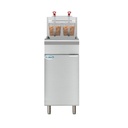 KoolMore 50 lb. Floor Standing Natural Gas Commercial Deep Fryer with 120,000 BTU in Stainless-Steel, ETL Listed (KM-FDF50-NG)