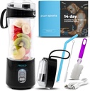 Portable, Personal Size Blender for Shakes and Fruit Smoothie , Milkshake – Mini Juicer 4000 mAh USB Rechargeable with 6 Blades, Handheld use in Sports, Travel, Gym