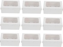 15pcs Cupcake Storage Boxes Window Cardboard Cake Packaging for Desserts for Bakeries Restaurants and Home Use Includes Insert for Safe Transport