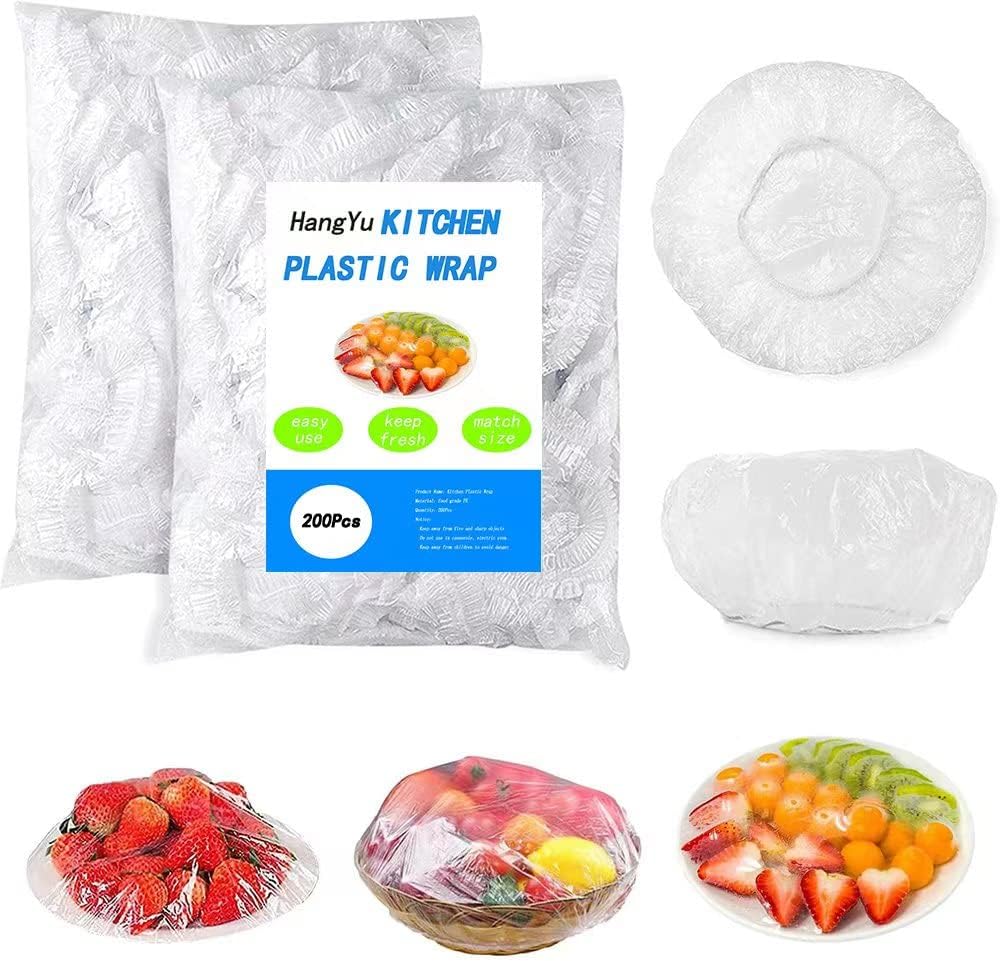 HangYu 200Pcs Bowl Covers Elastic Food Fresh Keeping Bag Dish Sealing Wrap Covers Sourdough Bread Proofing Basket Banneton Lids