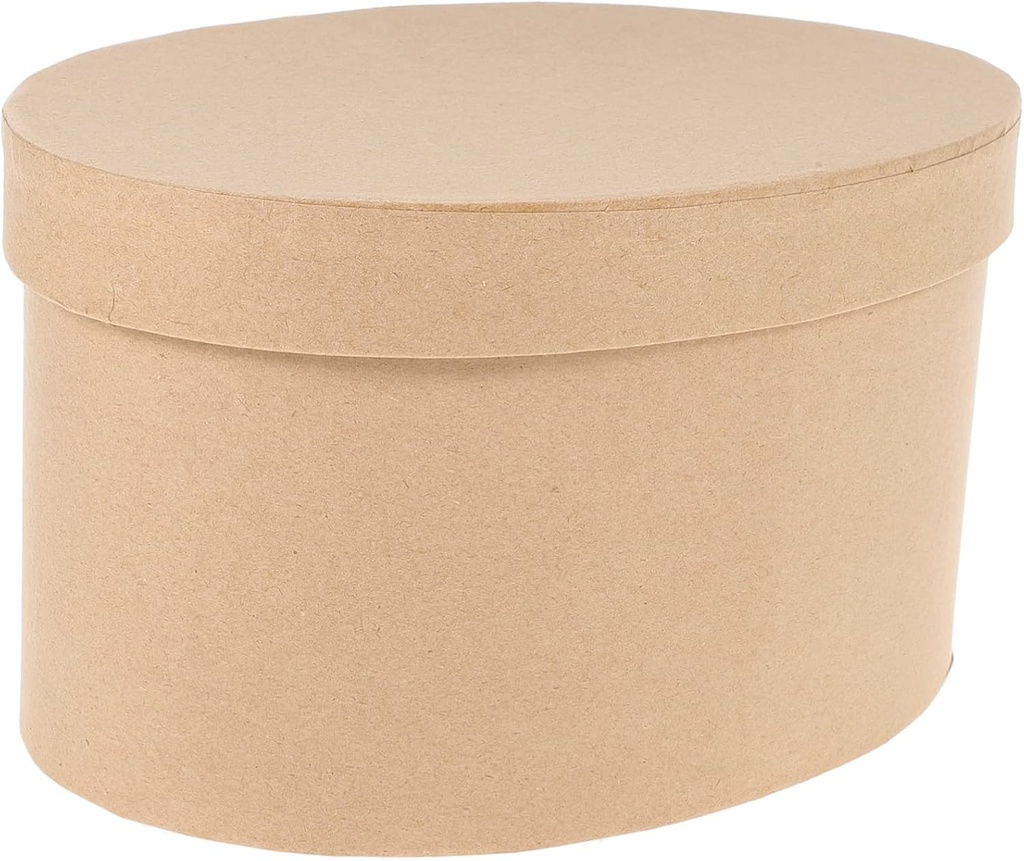 IMIKEYA Oval Kraft Paper Cookie Jar Box Cake Container Box for Shipping Packaging Storage