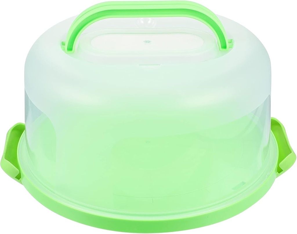 Cabilock Portable Plastic Cake Box Thick Food Storage Container Transparent Cover for Desserts for Birthdays Weddings and Holidays Reusable and Convenient Packing