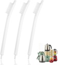 3 Packs Fruit Juicer Machine Cleaning Brushes, Soy Milk Maker Deep Clean Brush Crevice Tool Set Small Scrub Brushes for Toaster Sink Tile Grout Grater, Small Cleaning Supplies Gadgets White