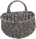 Wall Hanging Wicker Basket Kitchen Storage Basket Organizer for Flowers Vegetables Fruits