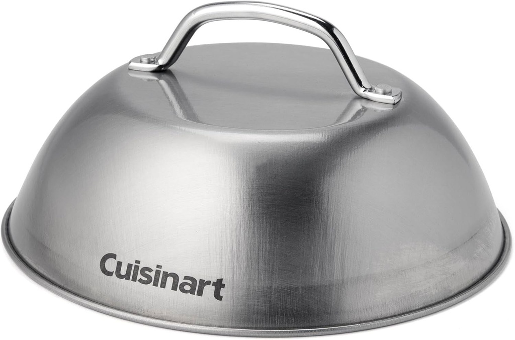 Cuisinart 9” Stainless Steel Melting Dome, Griddle Accessories for Flat Top Cooking, Basting Cover for Enhanced Flavor and Steaming Vegetables, Perfect for Indoor and Outdoor Cooking