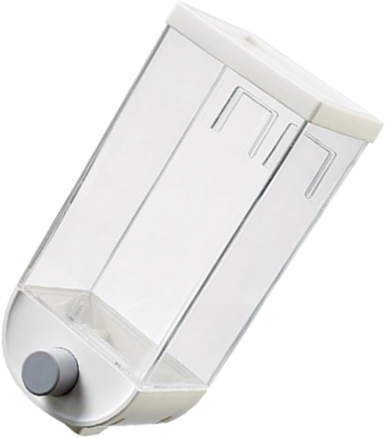 Garneck Grain Storage Tank Bulk Oats Rice Container Nut Laundry Powder Dispenser Wall Mounted Food Dispensers Wall Mounted Cereal Dispenser Granola Pasta Dispenser Bin Pet White re-usable