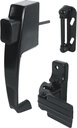 Prime-Line MP5071 Push Button Latch with Tie Down, Black (1 Set)
