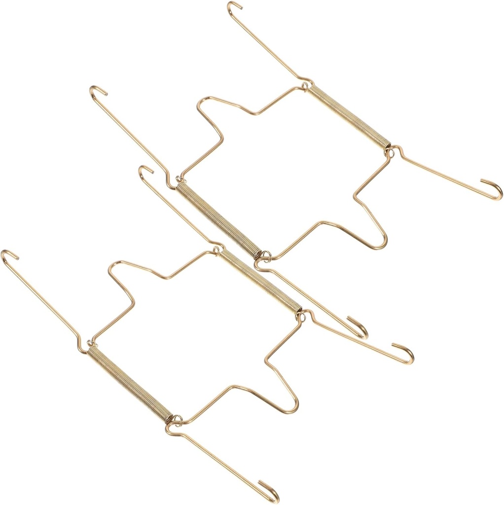 2pcs U-shaped Spring Hooks Plate Wall Hangers Heavy Duty Stainless Steel Plate Holders for Wall Easy Installation