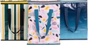 PLANET E Reusable Grocery and Picnic Bags - Colorful Collapsible Multipurpose Heavy Duty Utility Tote with Insulated Zippered Cooler (Pack of 3)