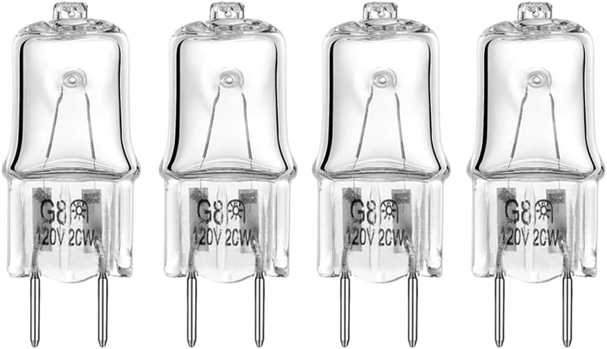 Appliance Light Bulb for GE Microwave Oven,G8/20W/120V Night Light/Stove Light Bulb Fits for GE Samsung Kenmore Elite Maytag Over The Stove Range Microwave,WB25X10019 Replacement Bulb,4-Pack