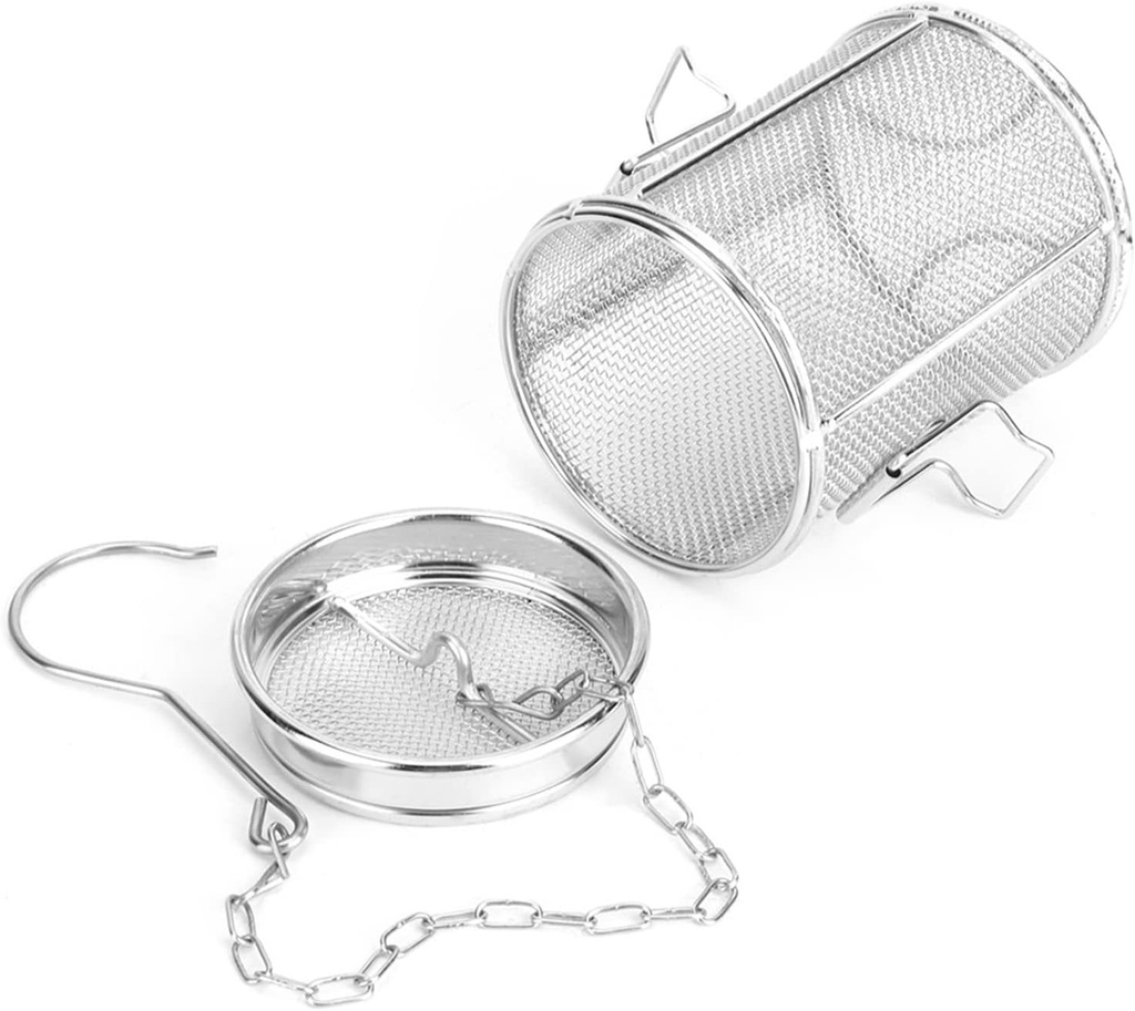 Seasoning Strainer, Stainless Steel Seasoning Strainer Soup Seasonings Seperation Basket Filter for Home Kitchen Restaurant (10 X10 CM)