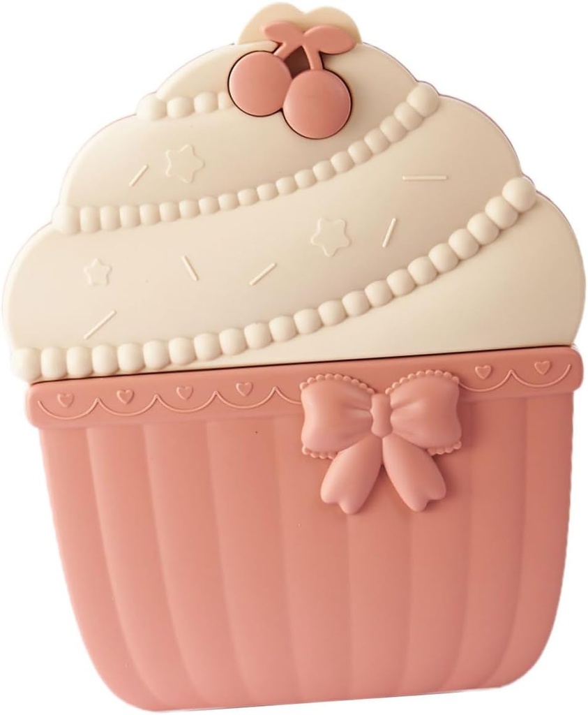 Creative Pink Cupcake-shaped Candy Storage Box Divided Snack Organizer with Corners for Treats Dried Fruits and Party Supplies