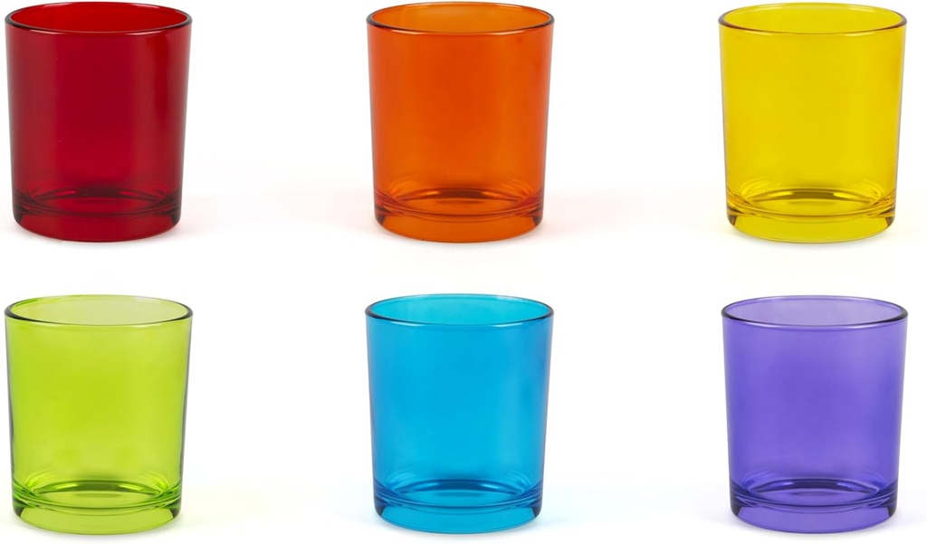 Excelsa Marrakech Set of 6 Water Glasses, Glass, 260 ml, Multi-Coloured