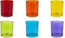 Excelsa Marrakech Set of 6 Water Glasses, Glass, 260 ml, Multi-Coloured