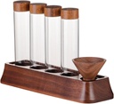 Single Dose Coffee Bean Storage Tubes with Stand for Coffee Shop, 4 Hole