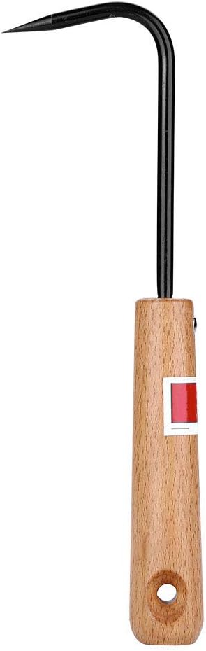 Bonsai Root Hook, Handle Weeder Garden Weeding Digging Cultivator Weed Remover Tool Single-Claw for Home Outdoor Garden