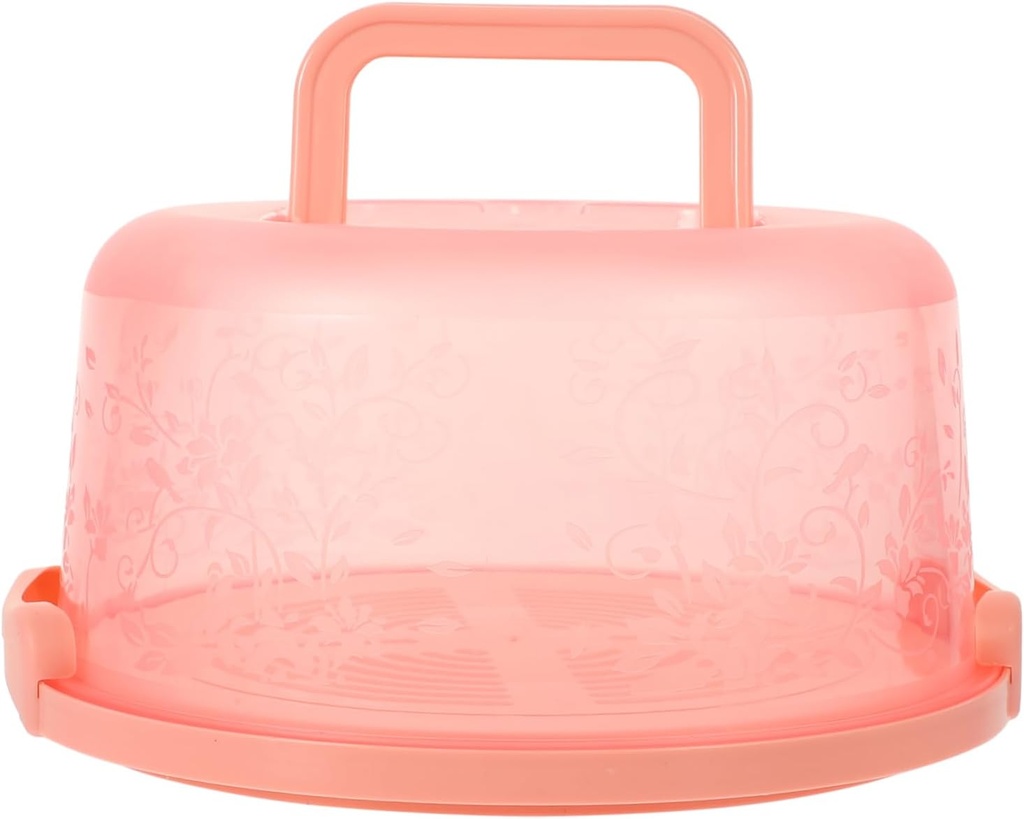 Cabilock Handheld Cake Box with Handle Portable Reusable Cake Holder for Birthday Parties Outdoor Events and Food Storage Transparent Baking Tool