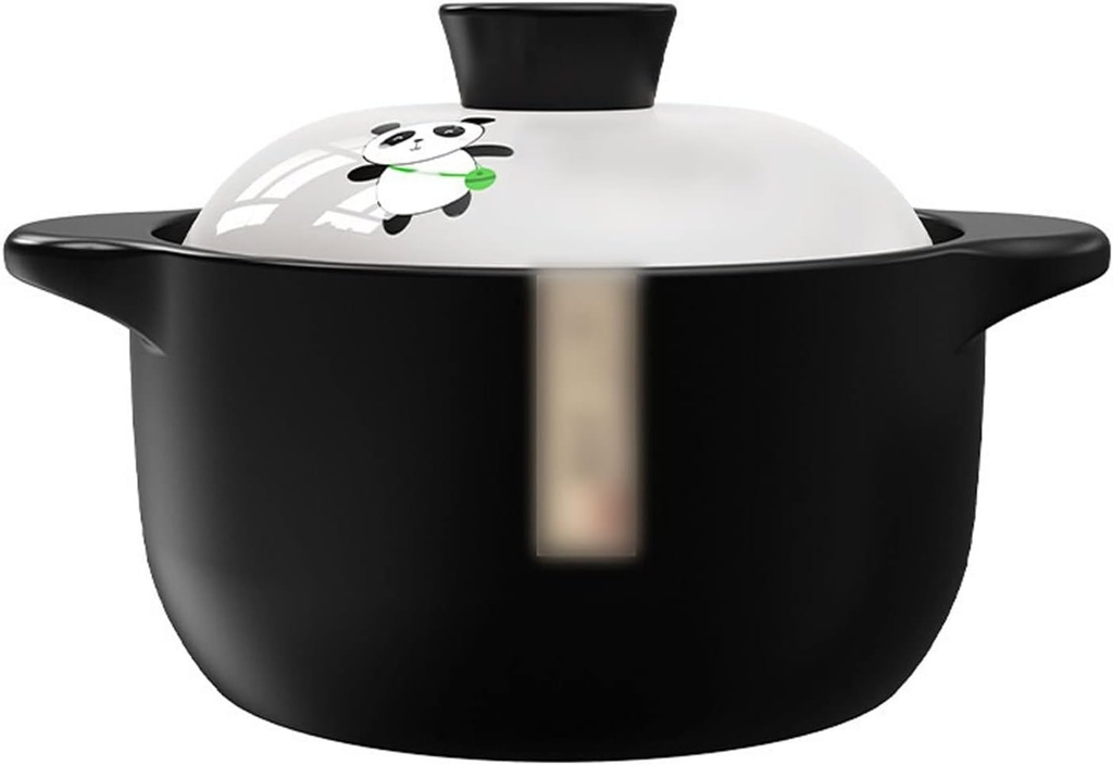 Stock Pot, 2.5L Stew Pot Casserole Ceramic SaucepanTemperature Resistant Cooking Pan Gas Electric Stove Cooker for Kitchen Crock Pots Casserole