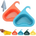 Faucet Hanging Filter Basket, Faucet Hanging Filter Basket for Kitchen Sink, Kitchen Sink Drain Basket Swan, Multifunctional Kitchen Triangular Sink Filter (2Pack-B)