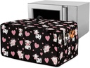 Cow Love Heart Print Toaster Oven Cover Cat Scratch Proof Microwave Cover for Countertop Appliance Dust Protector Decorative Oven Accessories, Machine Washable, 22.5" x 18.5" x 13"
