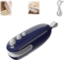 Mini Bag Sealer,2 in 1 Type-C Rechargeable Heat Sealer & Cutter, 2 In 1 Bag Sealer Handheld Clips Portable Handheld Vacuum Food Storage Sealer (Blue-1PC)
