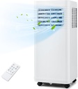 KOTEK Portable Air Conditioners, 8000 BTU Cools up to 250 Sq.Ft, 4-in-1 AC Unit for Bedroom with Dehumidifier, Fan, Cooling Mode & Window Kit, Room Air Conditioner Portable for Home Office (8000BTU)