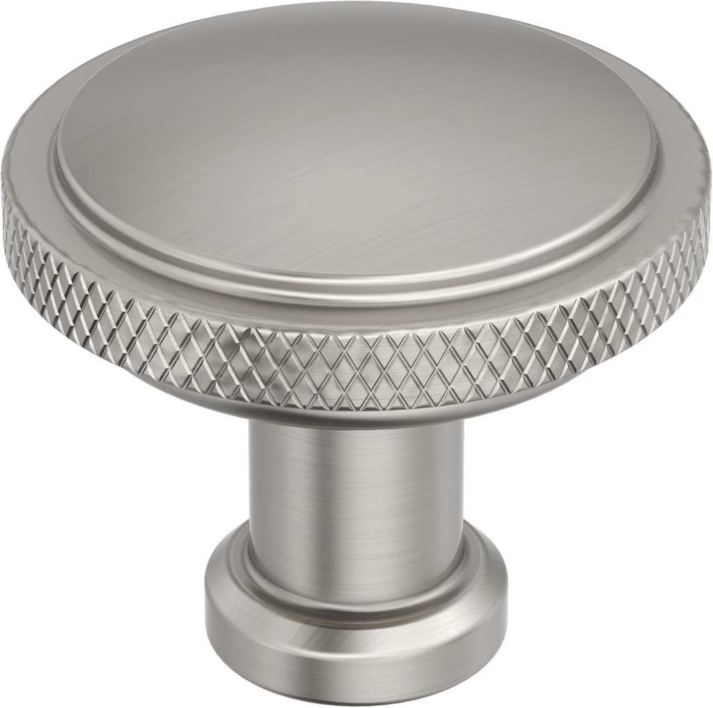 Amerock Faraday 1-1/4 inch (32mm) Diameter Satin Nickel Cabinet Knob, BP37740G10