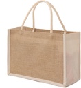 TopTie 6 PCS Jute Tote Bags Reusable Burlap Grocery Shopping Bags Bridesmaid Bag for Wedding