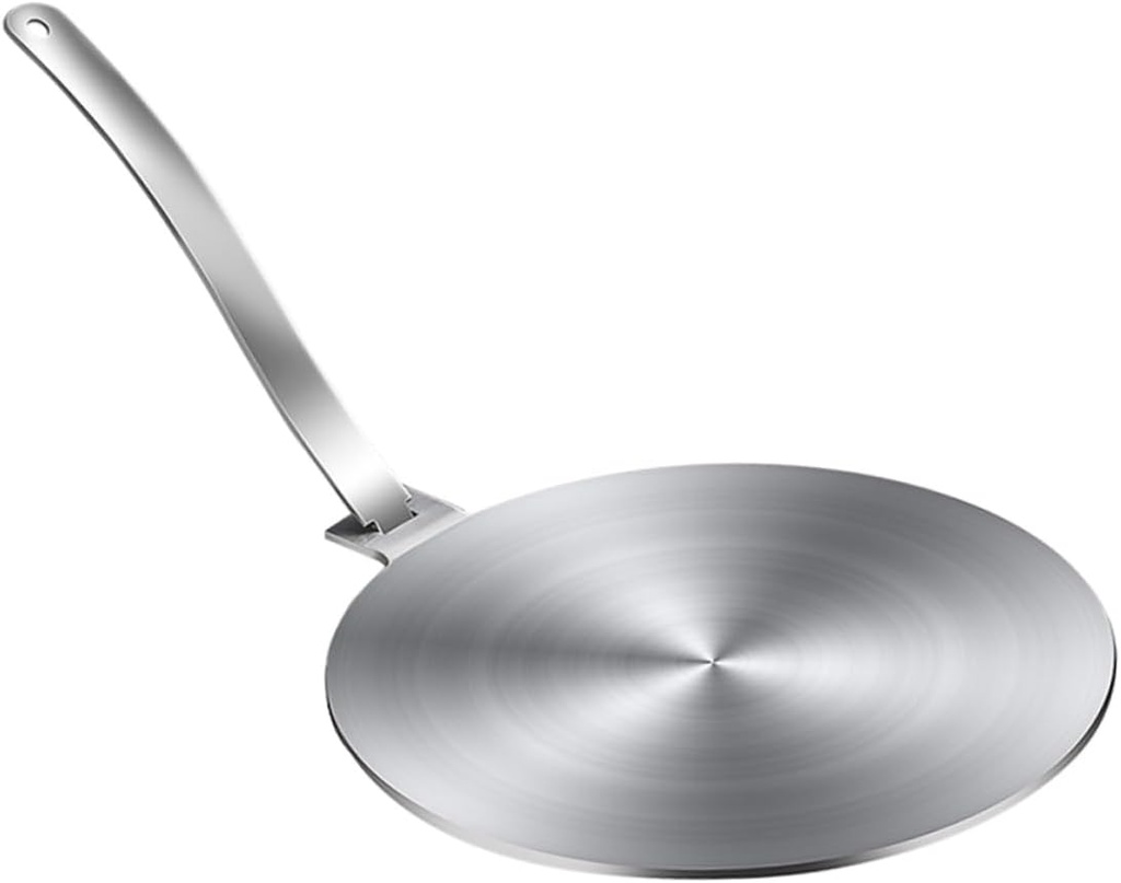 TIDTALEO Heat Diffuser Plate Handle Stainless Steel Induction Cooker Heat Conducting Plate for Gas Stove Compatible and Enamel Pots Uniform Cooking