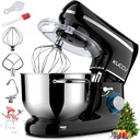 Stand Mixer, 660W, 6-Speed Tilt-Head Food Dough Mixer, Kitchen Electric Mixer with Stainless Steel Bowl,Dough Hook,Whisk, Beater, Egg white separator (6.5-QT, Black)…
