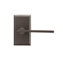 Delaney Hardware Bravura 943 Raleigh Lever Privacy Lockset with Modern Rectangle Trim Reversible Adjustable Door Handle Lever for Bedroom/Bathroom, Oil Rubbed Bronze