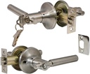 Rondo Entry by Constructor Lever Door Lock Handle Set Satin Nickel Finish CON-RND-SN-ET