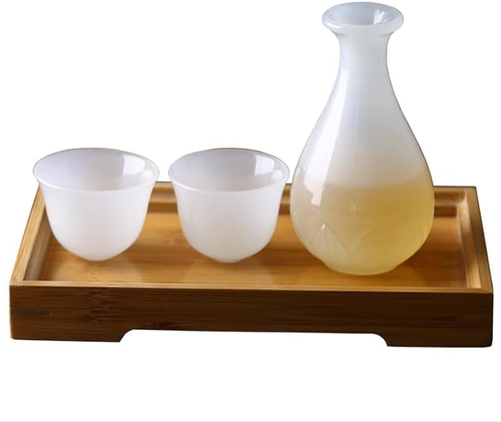 Jade Wine Ware Ceramic White Wine Cup Yellow Rice Wine Sake Cup White Jade Porcelain Household Set