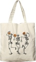 Dlzdn Halloween Skeleton Pumpkin Canvas Tote Bag For Women Aesthetic Shopping Grocery Bag Beach Bag Gifts for Women Teacher Bag Reusable Grocery Bag Thanksgiving Day Gift