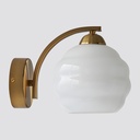 White and Gold Bathroom Vanity Light Brass Wall Sconce Modern Globe Wall Sconce Mid Century Vanity Light Bedroom Wall Lamp Hallway Stairwell Wall Light Fixtures