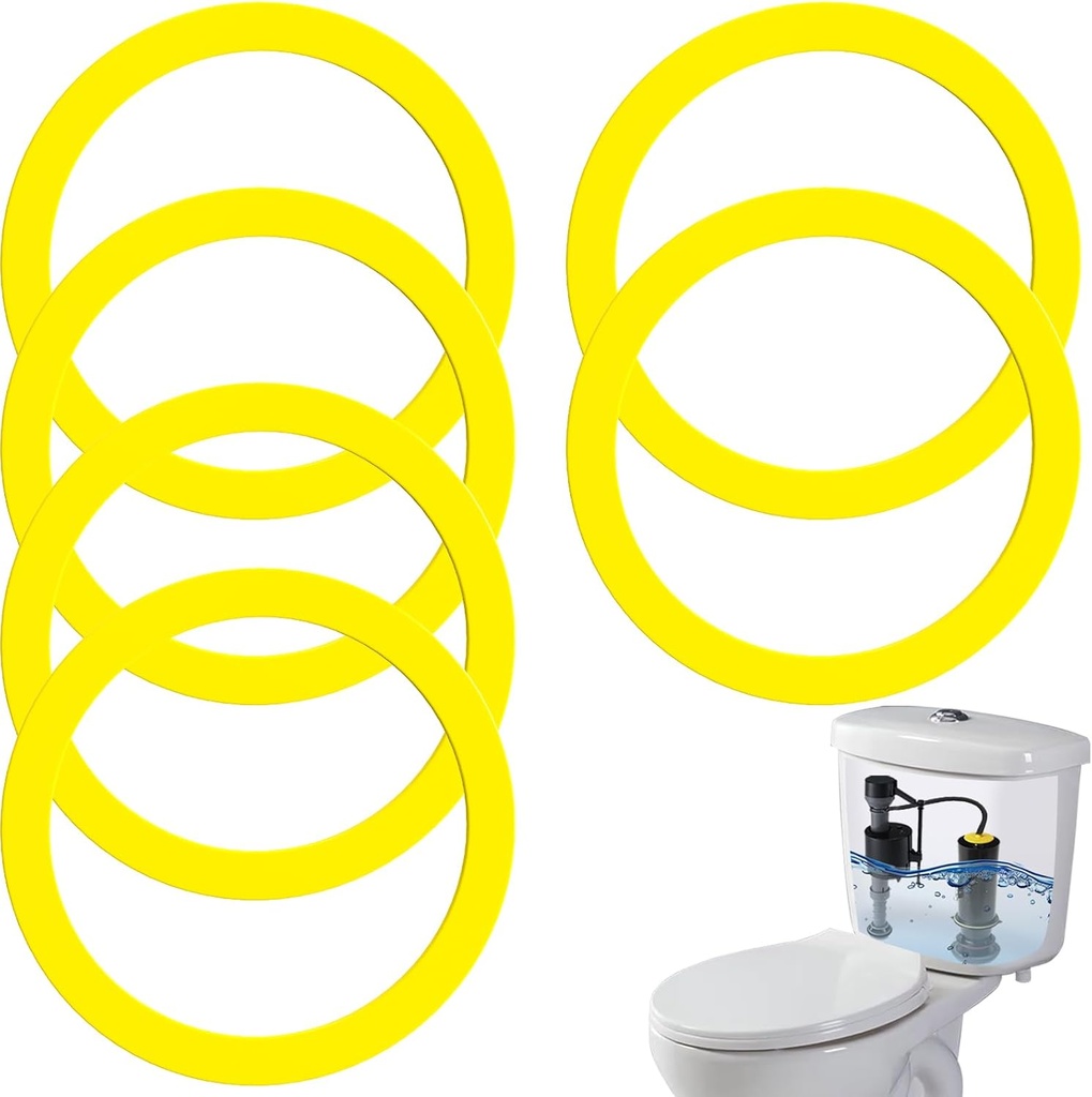 Flush Valve Seal for Kohler, 6 Pack Upgraded Silicone Material Toilet Replacement Tank Parts Canister Flush Valve Kit Gasket for K-GP1059291