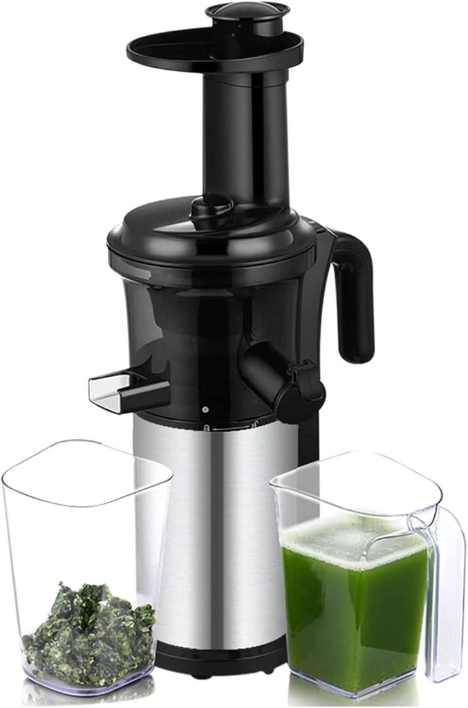 Cold Press Juicer with Quiet Motor,Slow Masticating Juicer Extractor,Reverse Function for Fresh Healthy Fruits and Vegetables Juice, Easy to Clean