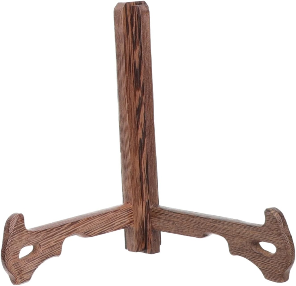 Cabilock 3pcs Wooden Display Rack Plate Bracket Stand for Home Office Modern Farmhouse Decor Dish Holder Stand