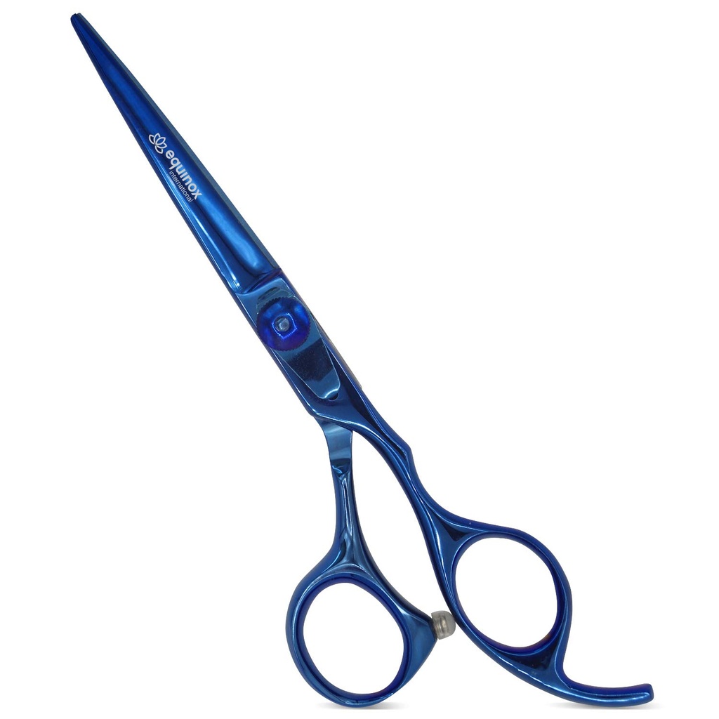 Equinox Razor Edge Series Professional Hair Scissors - 6.5” Premium Japanese Stainless Steel Hair Cutting Scissors, Hair Shears for Hair Cutting, Barber Accessories & Hair Salon Supplies - Blue