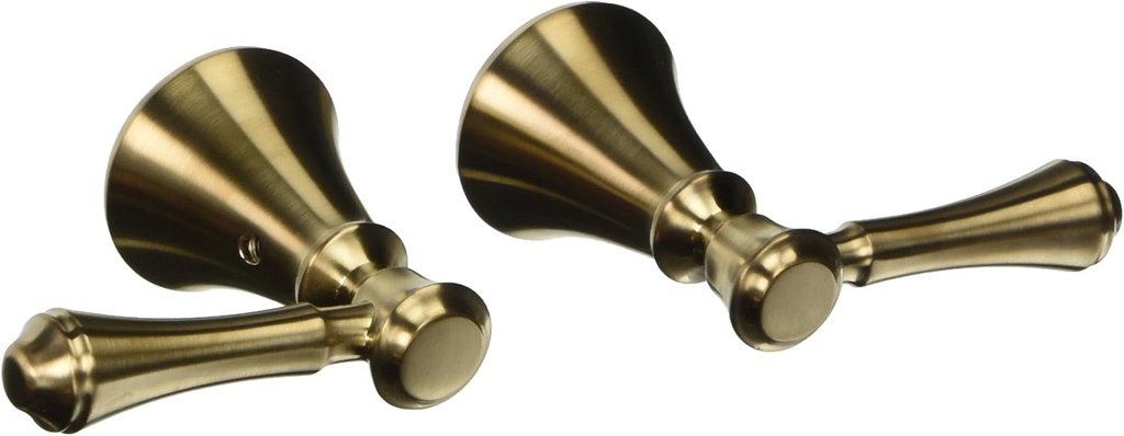 Delta Cassidy Brushed Gold Lever Bathroom Faucet Handle Set of 2, Champagne Bronze H297CZ