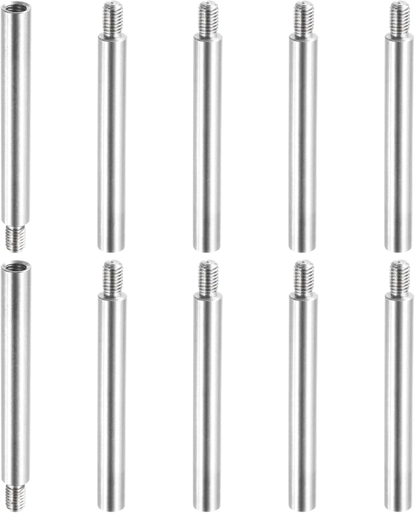PATIKIL 10 Pcs M5x60+8mm Stainless Steel Standoff Extension Posts Screws,Metric Male Female Thread Adapters Spacer for PCB,Quadcopter Drone,Computer & Circuit Board Assortment Kit