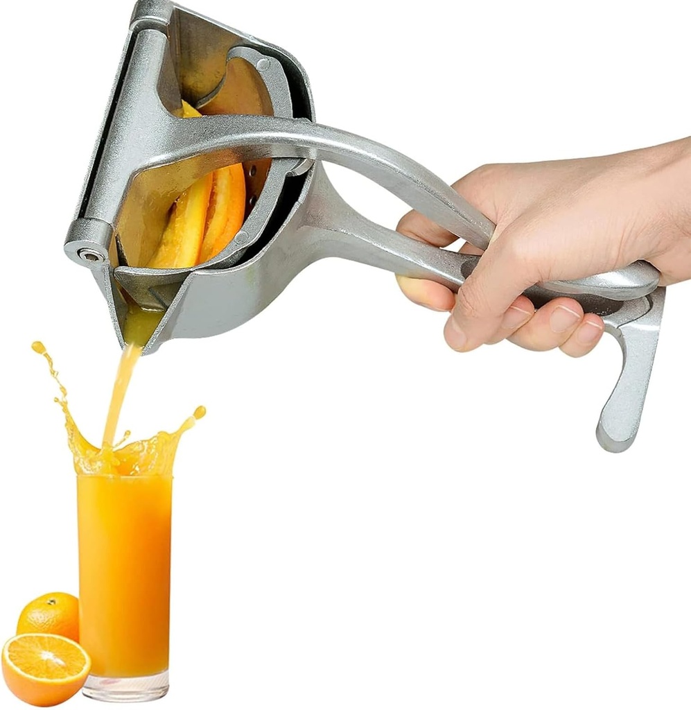 Lemon Press Squeezer, Handheld Citrus Juicer, Orange Juice Extractor, Ergonomic Handle and Easy to Clean, Portable and Lightweight, for Home Use, Lime, Grapes, Pomegranates, Ginger