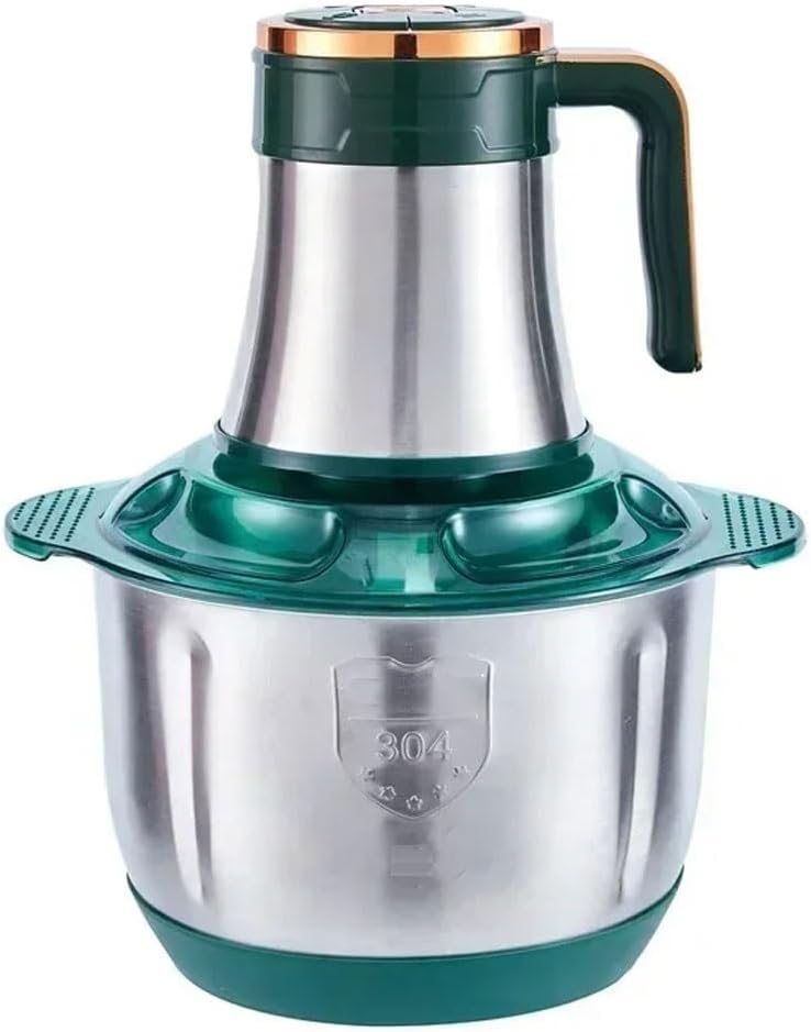 Electric Meat Grinder Chopper, 500W/5 Speed Adjustable Meat Mincer Gears with 6 Blades, 5L Large Capacity Stainless Steel Bowl Shredder, Food Processor for Meat Vegetables Fruits N